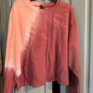 Long sleeve crop tie dye